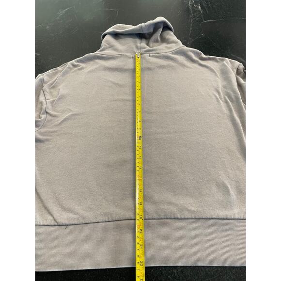 Ocean Drive Gray cropped cowl neck sweatshirt sweater L - Picture 7 of 7